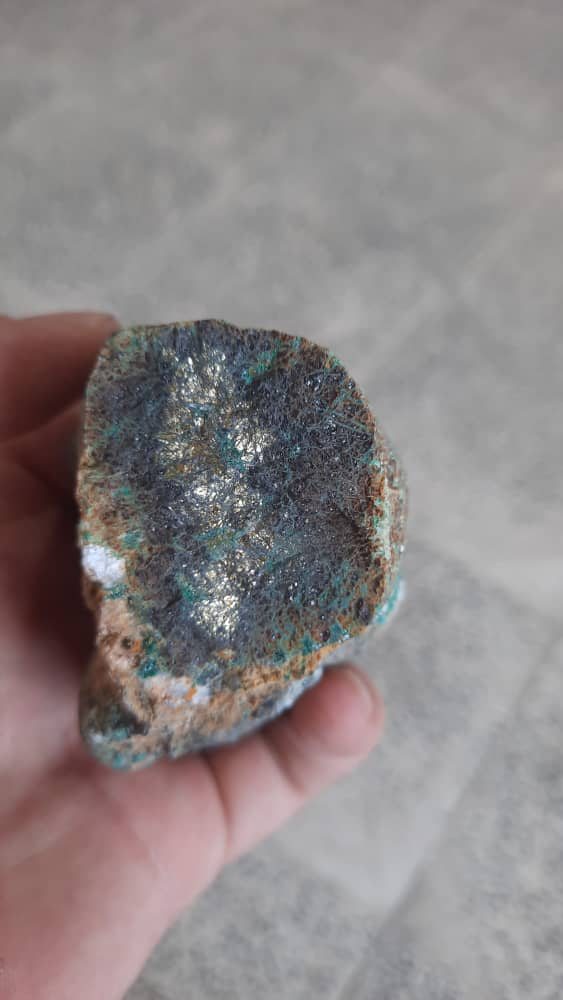 Chalcopyrite & Malachite Hand Specimen from Report #28